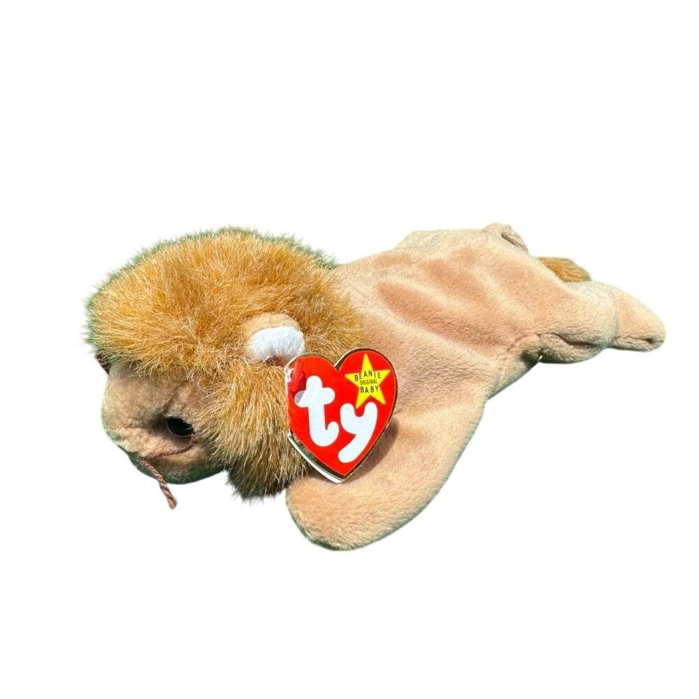 Ty Beanie Baby Roary the Lion Plush Toy 1996 Vintage Style 4069 Tan Brown Mane